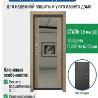 Входная металлическая дверь ДС 2  12 Нарцисс Л 03
