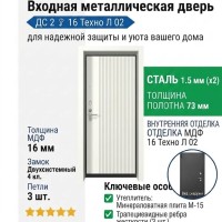 Входная металлическая дверь ДС 2  16 Техно Л 02