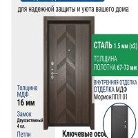 Входная металлическая дверь ДС 2  6 Вайя Ш 03