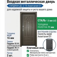 Входная металлическая дверь ДС 2  18 Аквитания 01