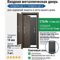 Входная металлическая дверь ДС 2  16 Лофт Ш 01