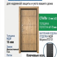 Входная металлическая дверь ДС 2  6 Лайн Ш 02