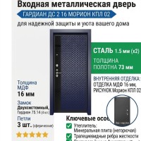 Входная металлическая дверь ДС 2  16 Морион КПЛ 02